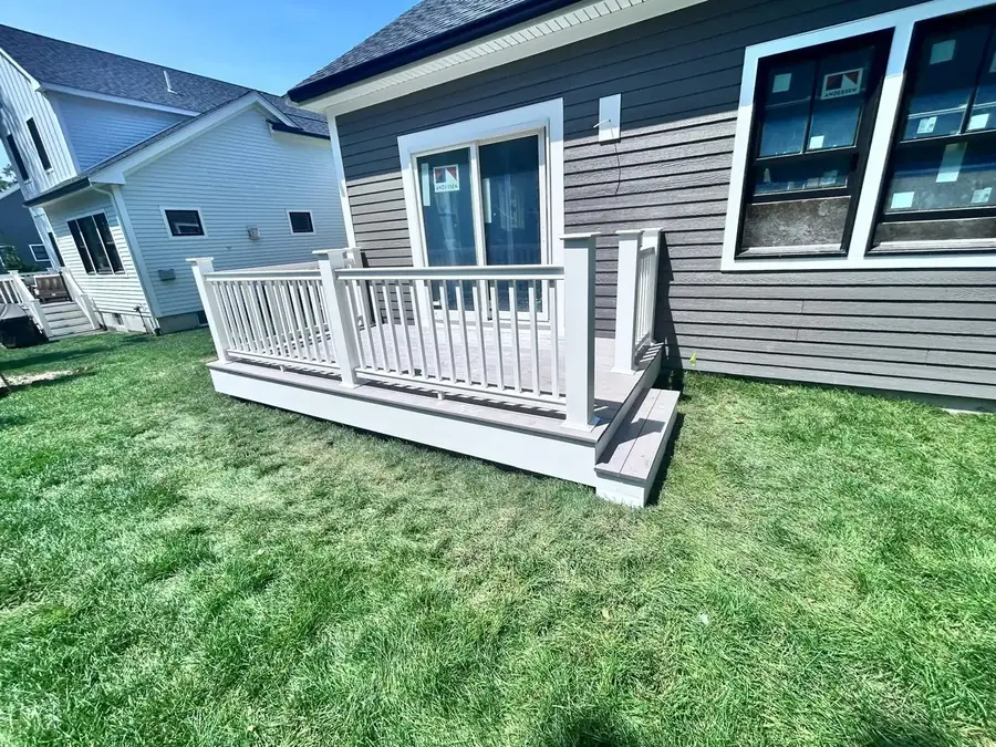 Composite deck — Deck on the South Shore, MA