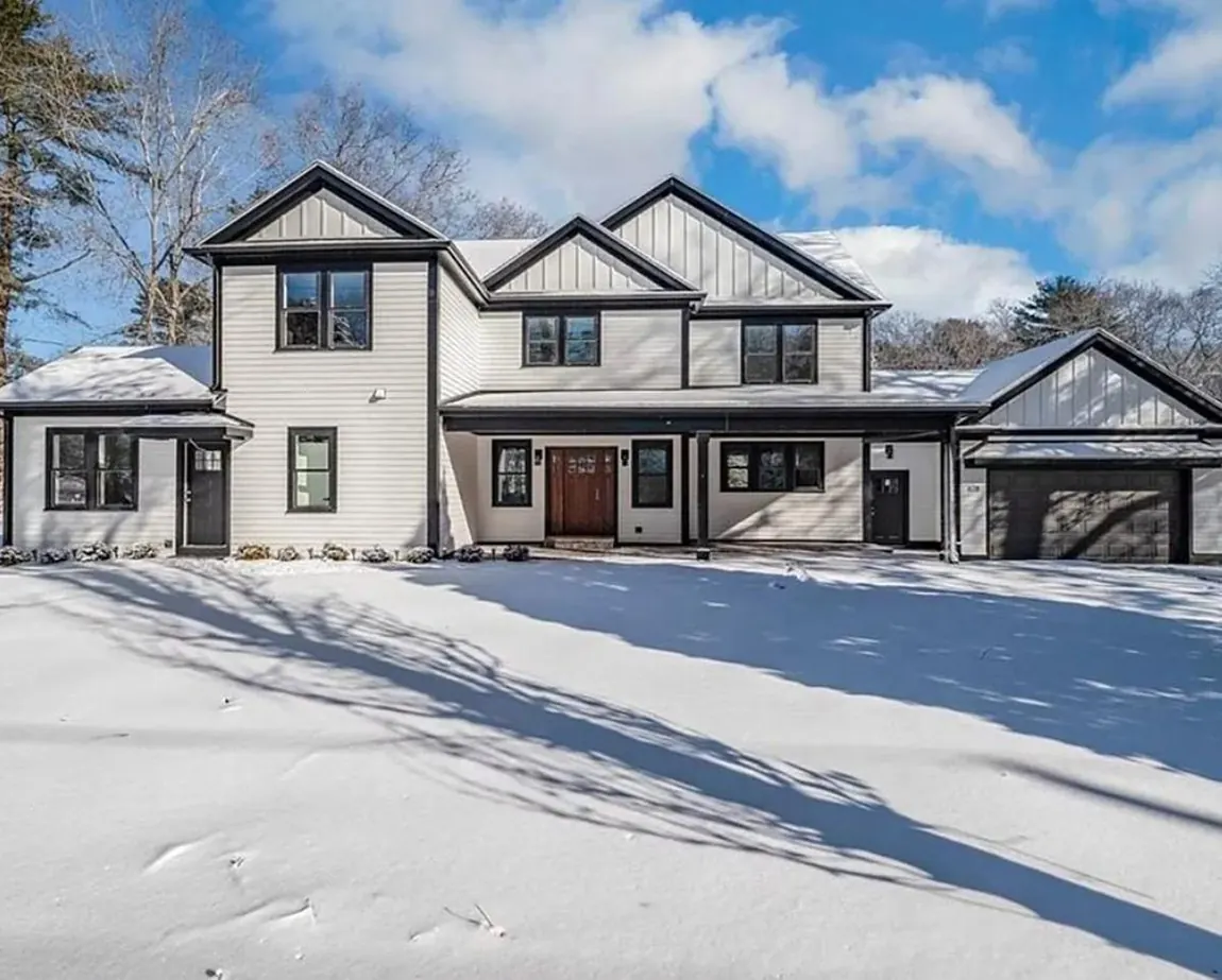 A finished roof on a South Shore home in winter, when a roof is judged